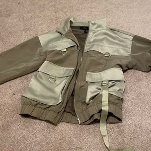 Forever 21, medium, green puffy jacket.